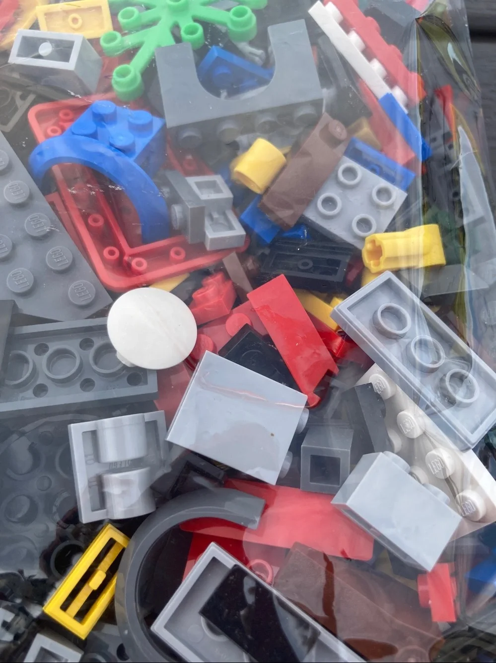 Lego pieces Various colors sizes quart size bag